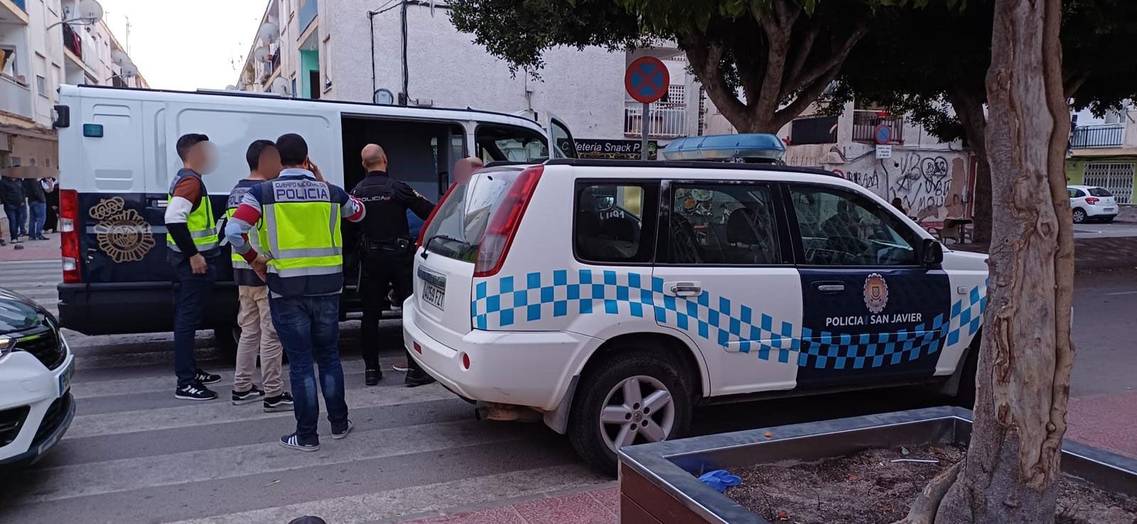 Operación de la Brigada de Extranjería en San Javier